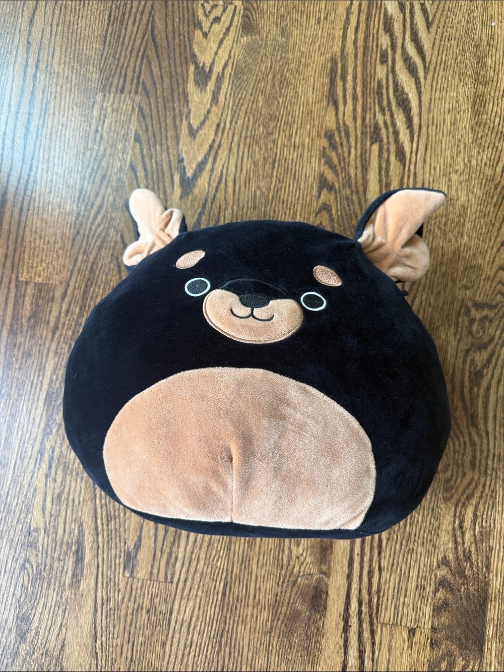 Squishmallows Black and Tan Dog Plush Pillow